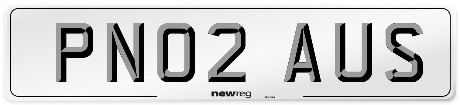 PN02 AUS Number Plate from New Reg